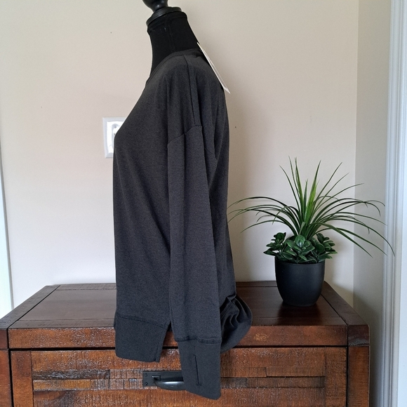 Bench Split Hem Long Sleeved Top Grey T-shirt Women's Small Soft Knit Tee - Picture 6 of 13